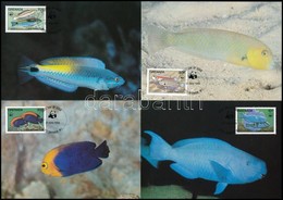1984 WWF: Halak Sor 4 Db CM-en,
WWF: Fishes Set On 4 CM
Mi 1299-1302 - Other & Unclassified