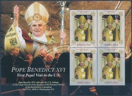 ** 2008 XVI. Benedek Pápa Kisív,
Pope Benedict XVI Minisheet
Mi 6059 - Otros & Sin Clasificación