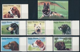 ** 1988 Kutyák ívszéli Sor + Blokk,
Dogs Margin Set + Block
Mi 959-965 + 273 - Other & Unclassified