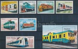 ** 1989 Vasúti Járművek Sor Mi 1033-1039 + Blokk Mi 276 - Altri & Non Classificati