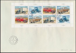 1992 Bélyegnap, Postaautók Kisív FDC-n Mi 770-773 - Andere & Zonder Classificatie