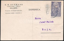 1920 Levelezőlap 60 Para Céglyukasztásos Bélyeggel Bérmentesítve - Other & Unclassified