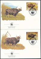 1986 WWF: Bivaly Sor  4 FDC,
WWF Buffalo Set On 4 FDC
Mi 823-826 - Other & Unclassified