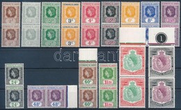 ** 1954 Forgalmi: II. Erzsébet Brit Királynő Sor Párokban,
Definitive: Elizabeth II Set In Pairs
Mi 117-131 - Andere & Zonder Classificatie