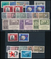 ** 1961 7 Különböző Sor (10 összesen - Egyik Hiányos) , 1 Bélyeg, 2 Blokk (egyik Gyűrött),
7 Diff. Sets (10 Sets - 1 Is  - Andere & Zonder Classificatie