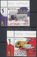 ** 2013 Europa CEPT Postai Járművek ívsarki Mi 861-862 - Autres & Non Classés