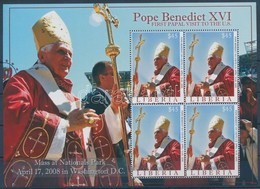** 2008 XVI. Benedek Pápa Kisív,
Pope Benedict XVI Minisheet
Mi 5397 - Sonstige & Ohne Zuordnung