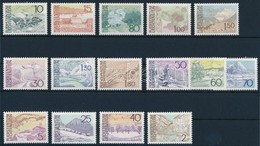 ** 1972-1973 Tájak Sorok Mi 573-577, 581-583, 584-586, 596-599 - Otros & Sin Clasificación