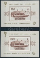 ** 1966 Wembley Stadion Fogazott és Vágott Blokk,
Wembley Stadium Perforated And Imperforated Block
Mi 11 A + B - Altri & Non Classificati