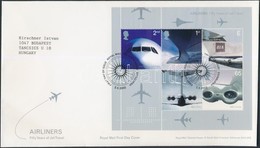 2002 Szállítás (II): Kereskedelmi Használatú Sugárhajtású Repülőgépek Blokk Mi 13 FDC-n - Andere & Zonder Classificatie