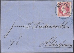 1864 Mi 23 Levélen Kék 'NÖRTEN' - Kék 'HILDESHEIM' - Autres & Non Classés