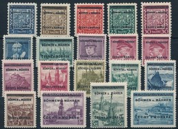 ** Böhmen Und Mahren 1939 Forgalmi Sor Felülnyomással Mi 1-19 - Otros & Sin Clasificación