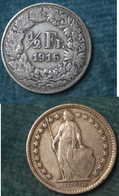 M_p> Svizzera 1/2 Franco O 50 Centesimi 1916 In Argento,2,5 Grammi Titolo 835/oo - 1/2 Franc