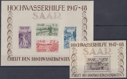 ** 1948 Árvíz Blokkpár Mi Blokk 1-2 (bl 1 Pici Gumihiba / Gum Disturbance) - Sonstige & Ohne Zuordnung