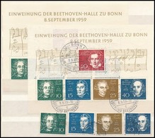 ** O 1959 Beethoven Csarnok Postatiszta + Bélyegzett Blokk + 4 Blokkból Kitépett Bélyeg (Mi EUR 140.-) - Sonstige & Ohne Zuordnung