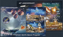 ** 2012 40 éve ért Végett Az Amerikai Apolló űrprogram 2 Kisív Mi 3223-3230 - Andere & Zonder Classificatie