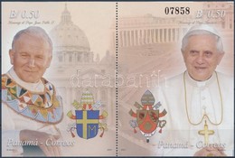 ** 2007 II. János Pál Pápa és XVI. Benedek Pápa Blokk,
Pope John Paul II + Pope Benedict XVI Block
Mi 139 - Sonstige & Ohne Zuordnung