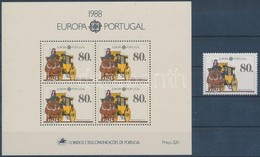 ** 1988 Europa CEPT Szállítási és Kommunikációs Eszközök Bélyeg Mi 1754 A + Blokk Mi 57 - Andere & Zonder Classificatie