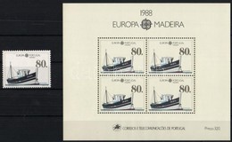 ** 1988 Europa CEPT: Közlekedés és Kommunikáció Mi 118a + Blokk 9 - Otros & Sin Clasificación