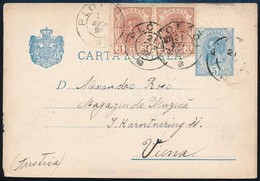 1898 Díjkiegészített Díjjegyes Levelezőlap Bécsbe / PS-card With Additional Franking To Vienna - Other & Unclassified
