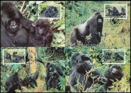 1985 WWF: Gorilla Sor 4 Db CM-en,
WWF Gorilla Set On 4 CM
Mi 1292-1295 - Other & Unclassified