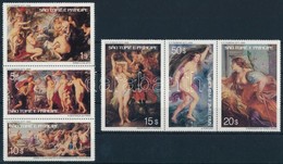 ** 1977 Rubens Festmény Sor Hármascsíkokban,
Rubens Paintings Set Stripe Of 3
Mi 452-457 - Other & Unclassified