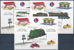 ** 1992 Bélyegkiállítás GENOVA, Modell Vonatok Blokksor Mi 204-206 - Altri & Non Classificati