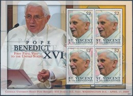 ** 2008 XVI. Benedek Pápa Kisív,
Pope Benedict XVI Minisheet
Mi 6464 - Sonstige & Ohne Zuordnung