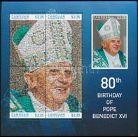 ** 2007 XVI. Benedek Pápa Kisív,
Pope Benedict XVI Minisheet
Mi 66-70 - Autres & Non Classés