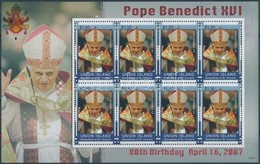 ** 2007 XVI. Benedek Pápa Kisív,
Pope Benedict XVI Minisheet
Mi 412 - Sonstige & Ohne Zuordnung