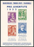 1933 Pro Juventute Emléklap - Andere & Zonder Classificatie