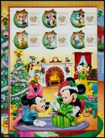 ** 2006 Disney Karácsony 2 Kisív (Micimackó és Mickey Mouse),
Disney Christmas 2 Minisheets (Winnie-the-Pooh And Mickey  - Autres & Non Classés