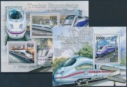 ** 2012 Európai Nagy-sebességű Vonatok Kisív Mi 4345-4347 + Blokk 683 - Otros & Sin Clasificación