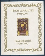 ** 1953 Konstantinápoly Elfoglalásának 500. évfordulója Blokk Mi 5 (apró Gumuhiba/small Gum Disturbance) - Altri & Non Classificati