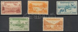 ** 1933 Forgalmi Bélyeg Sor / Definitive Stamp Set Mi 194-198 (Mi 194 Pici Betapadás, Törés / Small Gum Disturbance, Fol - Autres & Non Classés