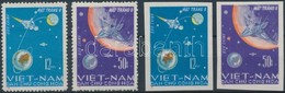 ** 1966 Űrkutatás Fogazott és Vágott Sor,
Space Exploration Perforate And Imperforate Set
Mi 448-449 - Sonstige & Ohne Zuordnung