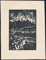 Frans Masereel (1889-1972): Gyártelep, Fametszet, Papír, Jelzett A Metszeten, 16×11 Cm - Andere & Zonder Classificatie