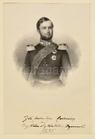 1855 Georg Viktor Fürst Zu Waldeck (1831-1893) Nagyméretű Lithográfia Rajta Saját Kezű Aláírásával. Paszpartuban / Autog - Prenten & Gravure