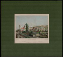 1857 Ludwig Rohbock (1820-1883): Nyitra (Felvidék), Acélmetszet, Bálint Endre Festőművész Hagyatékából, A Művész által S - Prenten & Gravure