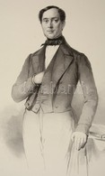 1853 Juan Donoso Cortés, Marqués De Valdegamas (1809-1853) Spanyol államférfi, Teoretikus Nagyméretű Kőnyomatos Portréja - Stiche & Gravuren