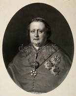 1854 Raffaele Cardinal Fornari (1787-1854) Olasz Bíboros Nagyméretű Kőnyomatos Portréja. Lafosse Kőrajz. / 1854 Cardinal - Estampes & Gravures