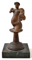 Mihály Gábor (1942- ): Lebegés, Bronz Szobor, Jelzett, Talapzaton, M: 19,5 Cm - Sonstige & Ohne Zuordnung