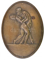 Bakonyi Sándor (1892-1937): Faun és Nimfa 1922. Bronz Falikép, Jelzett, 20,5×15 Cm - Otros & Sin Clasificación