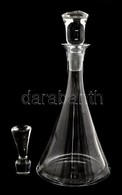 Nagyméretű üveg Likőrös, Vagy Olajos üveg. Hozzávaló Két Nagyméretű üvegdugó 35 Cm - Glass & Crystal