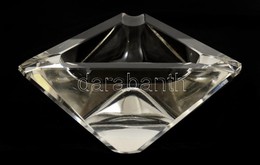 Dekoratív Hatszög Alakú ólomkristály Hamutartó, Apró Csorbával, 14×12,5 Cm - Glas & Kristall