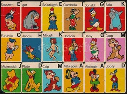 Walt Disney Mesefigurás Mini Kártyajáték, 28 Lappal, Viseltes, Gyűrött, Sérült állapotban. - Andere & Zonder Classificatie