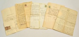 1870-1901 Régi Okmánybélyeges Papírok, 3 Db 15 Kr Okmánybélyeges Irat, 1 Db 6 Kr. Szignettás Irat, Valamint Egy Irat 2 D - Unclassified