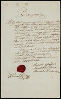 1847 A Pusztasomorjai (ma Jánossomorja, Győr-Moson-Sopron Megye) Elöljárók által írt Bizonyítvány, Melyben Rozs Ferenc H - Sin Clasificación