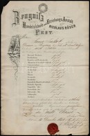 1854 Pest, Német Nyelvű Kereskedelmi Iskolai Bizonyítvány, Viaszpecséttel - Unclassified