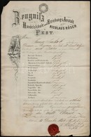 1854 Pest, Német Nyelvű Kereskedelmi Iskolai Bizonyítvány, Viaszpecséttel - Ohne Zuordnung